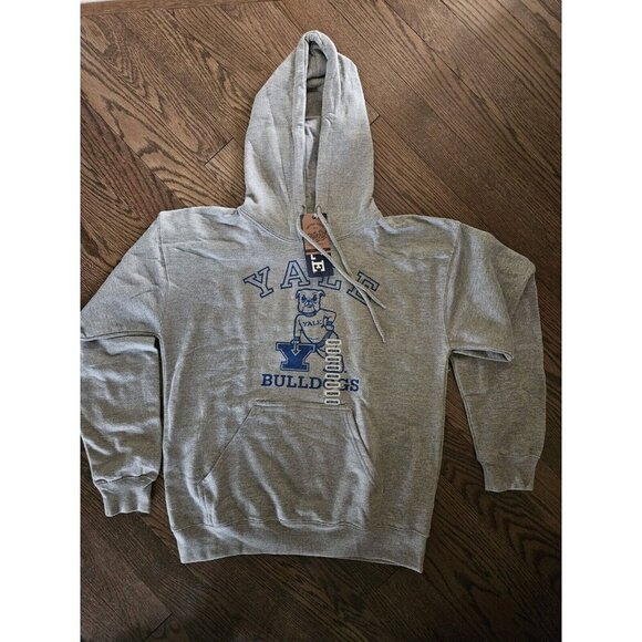 Yale Bulldog Pullover Hooded Sweatshirt - Gray - Picture 2 of 7